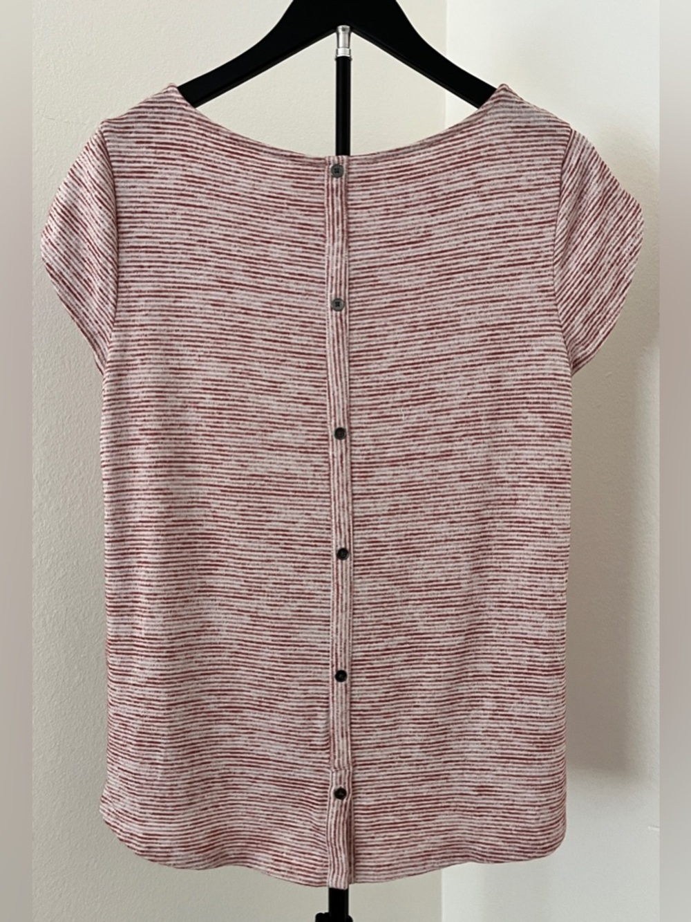 🌿 Market & Spruce Soft Button Back Striped Top | Polished Cottagecore Chic
